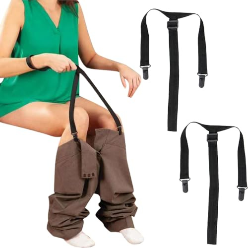 XFSRG 2 Piezas Ayuda Vestir Pantalón Clip Ajustable De 40 A 74 Cm Para Ancianos Discapacitadas Embarazadas Y Mayores