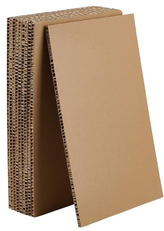 OLYCRAFT 10 Confezione Pannelli Kraft a Nido d'Ape 23x30cm Fogli di Cartone Marrone Tavola a Nido d'Ape per Progetti Fai da Te Supporto per Esposizioni Arte Cartone Artigianato e Imballaggio