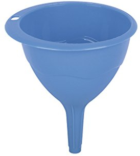 Cofan Embudo de plástico | Disponible en color azul con certificado alimentario | Medidas de diámetro 13 cm
