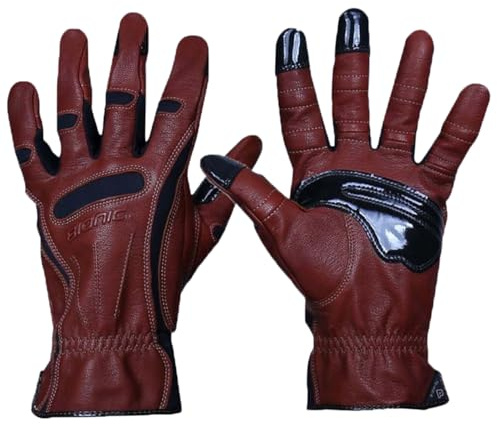 Bionic Gloves Men's Medium Brown Leather Work Gloves with Anatomical Relief Pad System