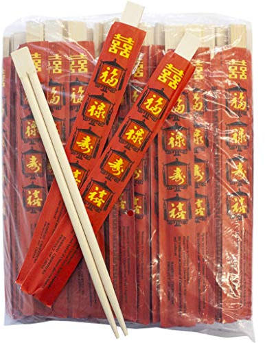 Hexiang Bacchette di bambù rosse (23cm) - 1 X 50 PCS