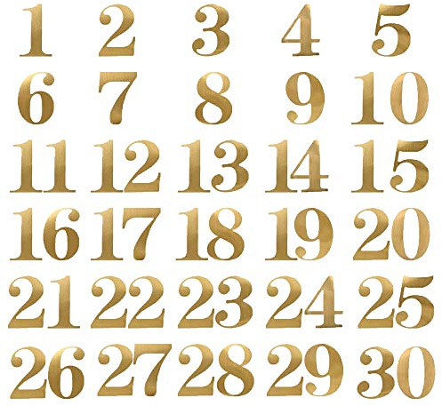 StayMax 1-30 Wedding Party Number Stickers for Table Card Accessories Decorative self-adhensive Number Sticker