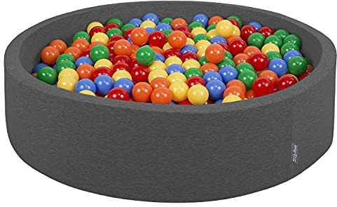 KiddyMoon Mjuk boll pit rund 7 cm/2,75 tum för barn, skumboll pool baby lekbollar barn, certifierad tillverkad i EU