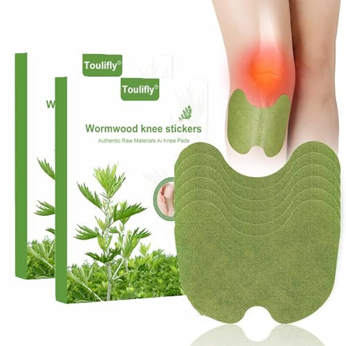 Pain Relief Patch, Schmerzlinderung Patch, 24 Stück Wärmepflaster Patch, Relieve Knee Pain, Wellness Pain Relief Patches, Natural Wormwood Knee Patches, für Knie, Rücken, Nacken Muskelkater