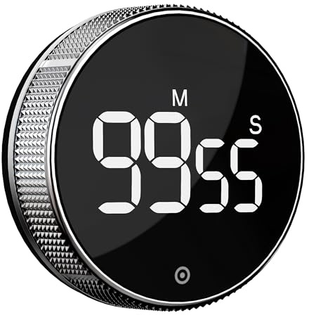 BlueSnail Küche Timer mit LED Digital Display Smart Efficana für Home Classroom Gym Büro, Lautstärke und Helligkeit einstellbare Produktivität Timer