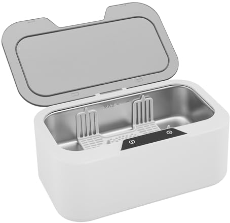 Ultraschallreinigungsgerät 500ml Ultraschallreiniger Ultraschallgerät mit Timer Brillenreinigungsgerät 45000Hz 20W Ultraschallreinigungsgerät für Zahnersatz, Münzen, Brillen und Schmuck