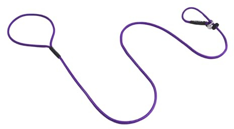 Dog & Field Signature Guinzaglio a Cappio per Cani, Viola. Guinzaglio a Cappio Leggero da 1,25 m, con Fermo Scorrevole in Gomma per l'Addestramento - Non Serve Collare o Pettorina (Viola)