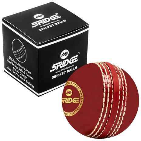 5RIDGE Balles de cricket pour l'entraînement, le coaching, la pratique et d'excellentes compétences de rebond, balle de cricket en caoutchouc mousse souple avec coutures traditionnelles durables