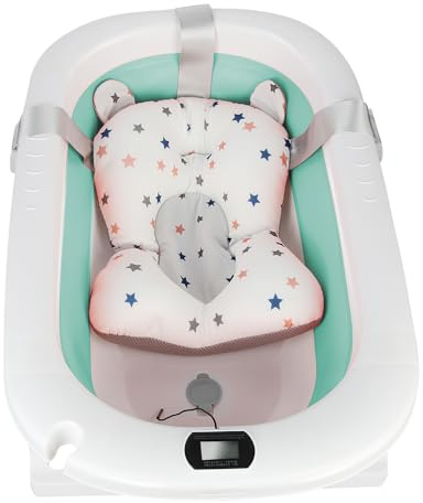 Vasca da bagno per bambini (0-9 anni) con Indicatore di Temperatura – Vasca da bagno pieghevole per la doccia, per neonati, vasca pieghevole per tutta la famiglia-80 * 50 * 23 cm-verde