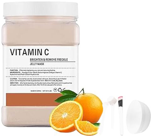 Maschera in Gelatina Peel-off – Peel Off Facial Jelly Mask, Maschera Idratante e Nutriente per una Pelle Luminosa e Liscia, Ideale per lo Sbiancamento e il Ringiovanimento della Pell(vitamina C)