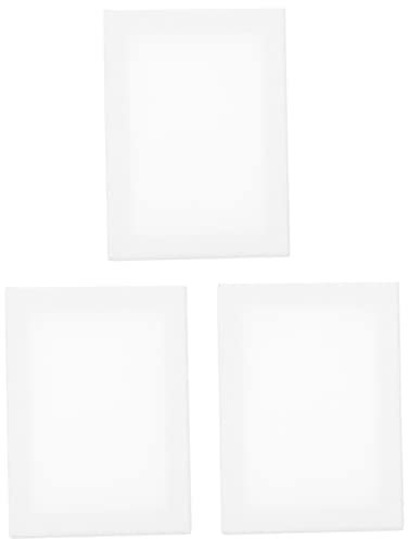 KALLORY 3 Stück Leinwandrahmen Bretter Wand Malleinwände Zum Malen Malbrett Planke Ölgemäldetafel Groß Malen Kleine Zum Malen Für Ölmalerei Weiß Stoff