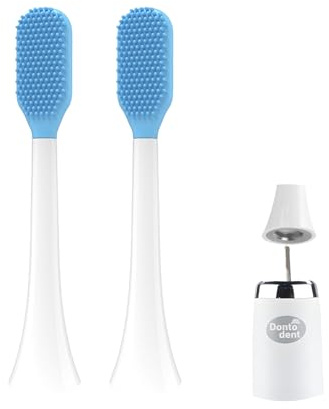 SHYSBV Zungenreiniger 2er Set - Reduziert Mundgeruch & Bakterien, Kompatibel mit Philips Sonicare und Dontodent Elektrische Zahnbürsten