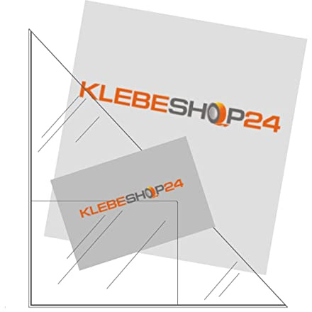KLEBESHOP24 Dreiecktaschen mit Visitenkarte links, 150 x 150 mm, 100 Stück