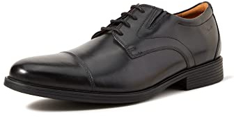 Clarks Homme Whiddon Plain Chaussures Oxford, Cuir Noir, 41 EU