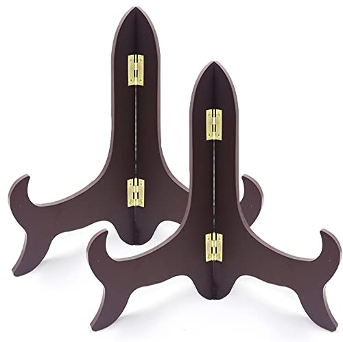 Yitexin Soporte de madera para decoración del hogar, marco de fotos, caballetes, obras de arte (25 cm, 2 piezas)