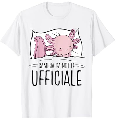 Camicia Da Notte Axolotl Pigiama Dormire Maglietta