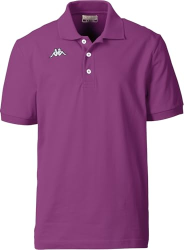 Kappa Poloshirt Kurzarm, sportlich Elegantes Polo für Herren, Polohemd aus 100% Baumwolle, Herrenbekleidung, violett, Gr. XXL