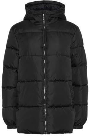 PIECES Women's Pcmaddie Puffer Jacket Noos Bc Quilted, Black, S