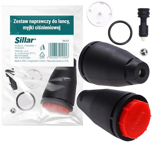 Sillar Kit di riparazione compatibile con ugello di pulizia della lancia | Ugelli turbo per lance idropulitrici | Ugello rotante di ricambio per la serie Karcher K2 K3 K4 K5
