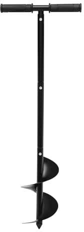 YiAndeli Poteau À Main Tarière À Trous en Forme De T Tarière De Jardin Foret Hélicoïdal Manuel Creuseur De Trous Tarière De Terre avec Poignée pour La Plantation D'arbres, Jeunes Plants