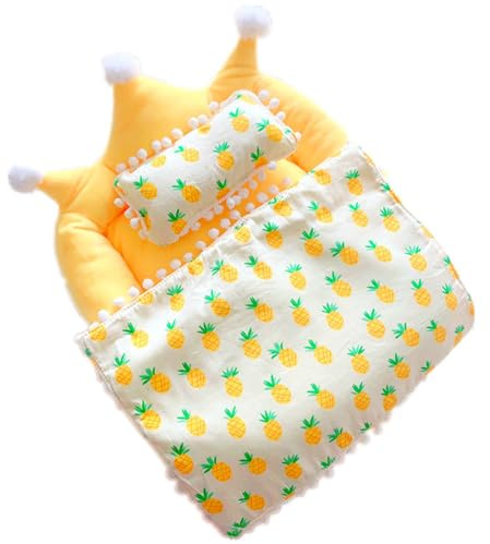 Elnwnnkc Colección De Dormitorio Muñecas En Miniatura: Colchón Almohada Y Ropa Cama Felpa para 20cm Exhibe O Juega Accesorios Cama Tela Suave