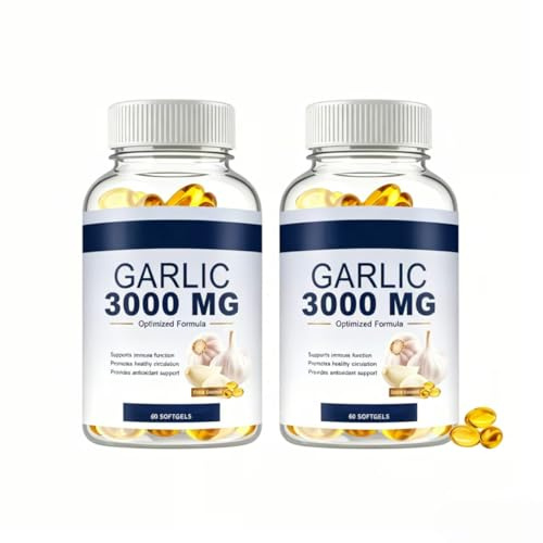 Åldrad vitlöksextrakt 7500mg, luktfri vitlök för immun- och hjärtstöd, 60 tal,2PCS