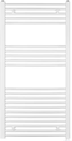 anapont elektrischer Badheizkörper - weiß gerade - mit AN/AUS - Schalter - Handtuchheizkörper - Badheizung elektrisch - Handtuchheizung - Made in Germany