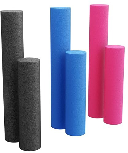 GORILLA SPORTS® Rouleau Pilates - 60x15/90x15cm, Polyéthylène Mousse EPE, Légèreté, Durable, Doux, Stable, Résistant à l'Eau - Massage, Foam Roller, Fitness, Sport Maison, Yoga