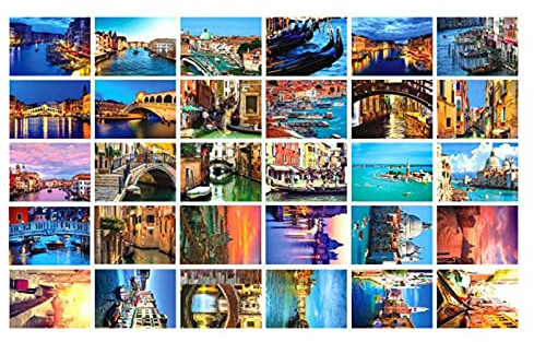 30 cartoline artistiche retrò con paesaggi di viaggio del mondo (Venezia)
