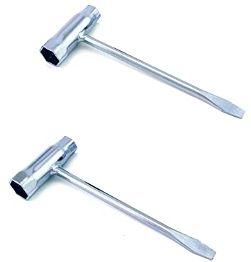 QWORK Kombischlüssel, T-Schlüssel, Zündkerzenschlüssel, 13 mm x 19 mm