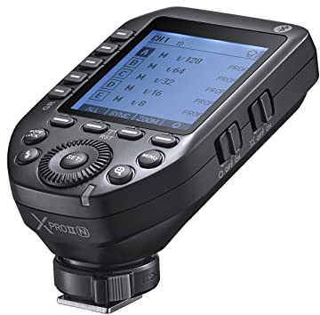 Godox XproII-N Déclencheur de Flash sans Fil, Flash Trigger Transmetteur Compatible avec Camera D5100/D5200/D5300/D7000/Z6/Z7 1/8000s HSS 2.4G LCD Écran Support Bluetooth APP
