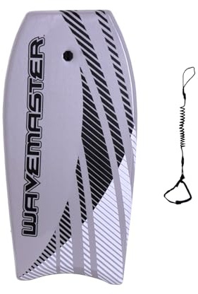 44 inch Body Board Ultimate Wavemaster Pro Bodyboard, Super EPS Core with Pro Quality Wrist Leash