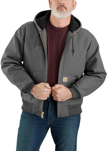 Carhartt Men's Iconic J140 Firm Duck Active Jac, Gravel, Small
