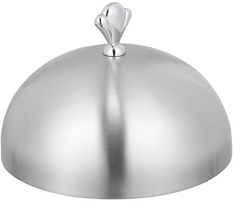 Luxshiny Lebensmittelkuppelabdeckung Aus Edelstahl – Robuste Runde Bratabdeckung Steakkuppelabdeckung Kuchenbutter-Dessertabdeckung Für Zuhause Restaurant