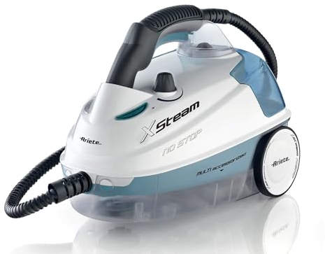 Ariete 4147 XSteam no stop, Pulitore a vapore, Vapore pronto in 4 minuti, Uccide 99,9% di germi e batteri, Kit accessori incluso