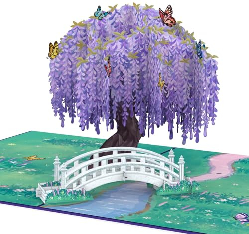 papercrush® Pop-Up Karte Schmetterlingsbaum - Edle 3D Geschenkkarte für Ehefrau, Mama und Freundin (Ich liebe Dich, Dankeschön), Schmetterlingskarte für Frauen zum Geburtstag, Jahrestag & Hochzeitstag