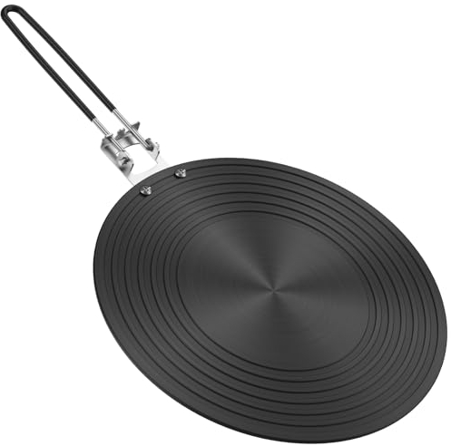 Plaque pour Induction Adaptateur Plaque Adaptateur Induction avec Poignée Amovible Plaque d'Adaptation pour Induction Dégivrage Rapide pour Cuisinière Électrique Gaz Marmite Bouilloire (28cm)