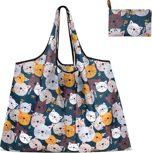 Yphzmtz Faltbar Einkaufstasche Wasserdicht Nylontasche Groß Kapazität Wiederverwendbare Einkaufsbeutel Tragbare Einkaufstasche 50x40cm