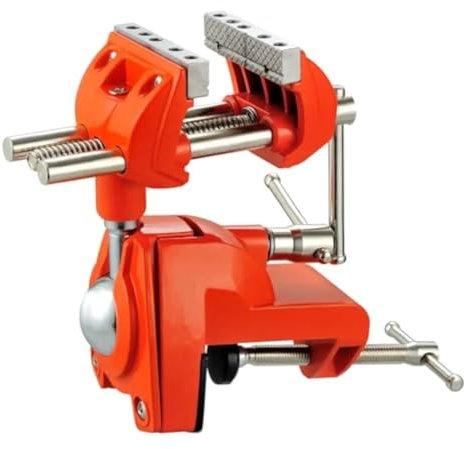FBFTGMRMTA Étau de Serrage Universel for établi avec Support, étau for Le Travail du Bois, 360° en Acier moulé Robuste, étau de Serrage de Table avec Base pivotante for ouvrage