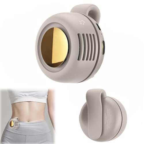BRTNUP Mini ventilatore silenzioso portatile, con clip in vita, ricaricabile, 3 velocità, per viaggi e ufficio, regalo estivo per amanti delle attività all'aperto (bianco)