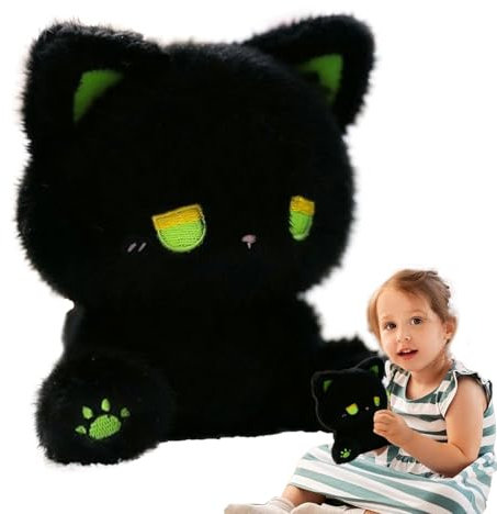 Generico Giocattoli Morbidi A Forma Di Gatto | Cuscino Morbido Gattino Peluche | Cuscino Decorativo Interattivo con Tessuto Morbido per Camera da Letto, Tavolo Sala da Pranzo e Soggiorno