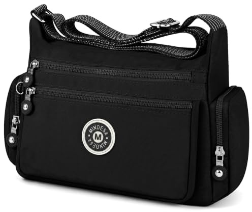 Générique Sac Bandoulière Femme Imperméable Léger | Sac a Main Grand Sac Banane Multipoches avec Bandoulière Réglable 75-140cm pour Voyage Shopping Travail École Loisir