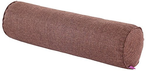 Nunubee Flax Solid Color Candy Pillow Roll Bolster Pillows Pregnancy Pillows Neck Pillow for Home Bed Sofa Cushion 20X100CM Coffee