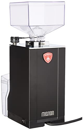 EUREKA 8407615 Noir matt Elektronische Kaffeemühle, Edelstahl, 1 Liter, Schwarz