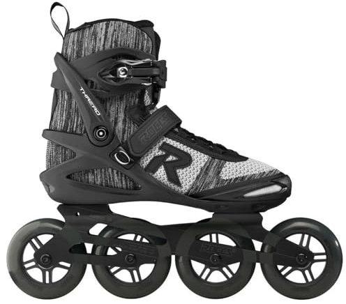 Roces Men's Thread TIF Lightweight Breathable Adjustable Fitness Ecology Outdoor 4 Wheel Inline Racing Skates with Easy Entry System & & Secure Closure, Supplied with Brake, Salt-N-Pepa, 11