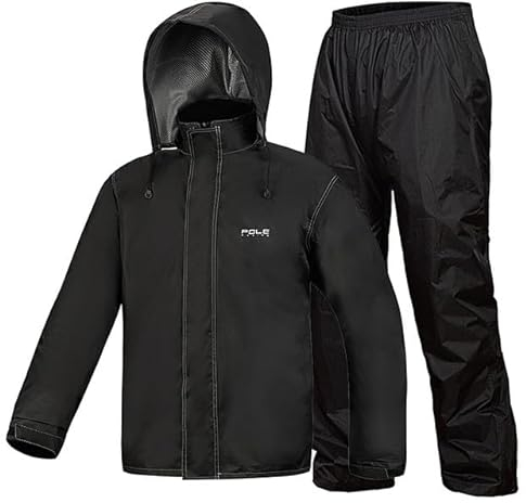 Lixada Regenanzug Wasserdicht Radfahren Regenschutz Jacke & Hose Unisex Wandern Regenmantel Hose Regenbekleidung für Motorrad Angeln