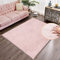 ORINOVA Teppich Wohnzimmer Waschbar Flauschig 150x240 cm Fellteppich Rosa Schlafzimmer Kinderzimmer Kunstfell Kurzflor Teppich Weich Deko Rechteckig