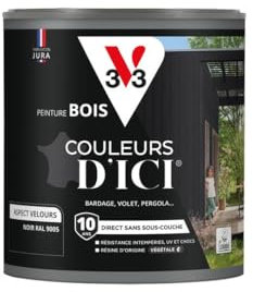 V33 Peinture Bois Couleurs d'ICI - Noir - 0,5L