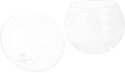 Alipis Cuenco De Vidrio Transparente para Ensalada Soporte para Hielo Seco Frutero De Vidrio para Servidores De Frutas y Verduras Eventos o Fiestas