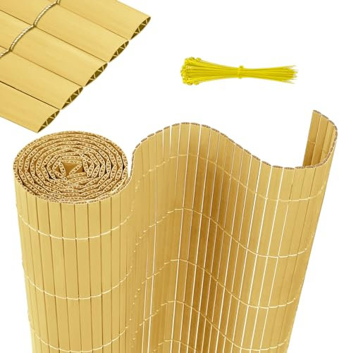 HENGMEI Estera de protección visual de PVC, valla de protección visual, revestimiento de balcón, protección visual impermeable, valla de privacidad con bridas, láminas reforzadas, valla de PVC, opaca,